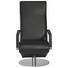 RELAXSESSEL Echtleder - Chromfarben/Schwarz, KONVENTIONELL, Leder/Metall (63/117/96-178cm) - Erpo