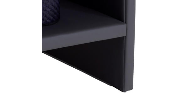Nachtkästchen Grau H: 60 cm Hampton - Anthrazit/Grau, KONVENTIONELL, Textil (50/60/45cm) - Luca Bessoni