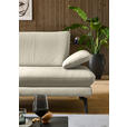 ECKSOFA in Echtleder Ecru  195/308 cm  - Ecru/Schwarz, Design, Leder/Metall (195/308cm) - Dieter Knoll