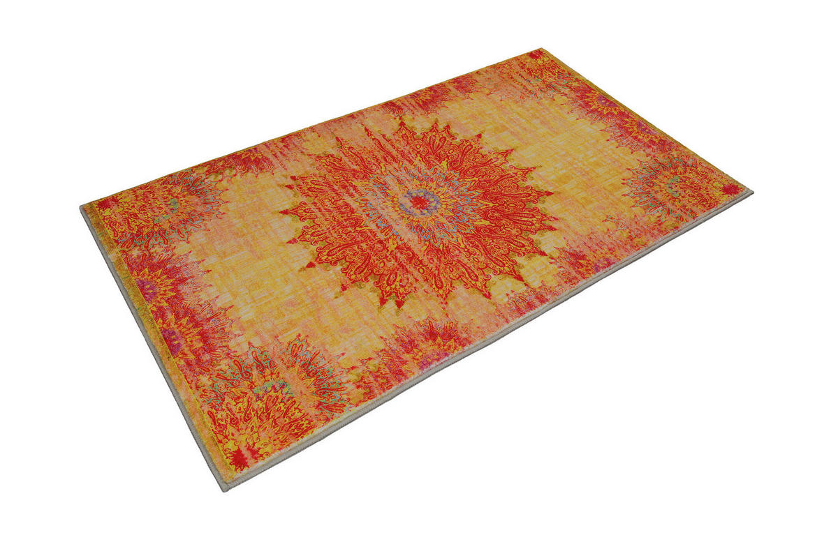 BADTEPPICH Gelb 60/100 cm  - Gelb, Basics, Kunststoff/Textil (60/100cm) - WECON HOME