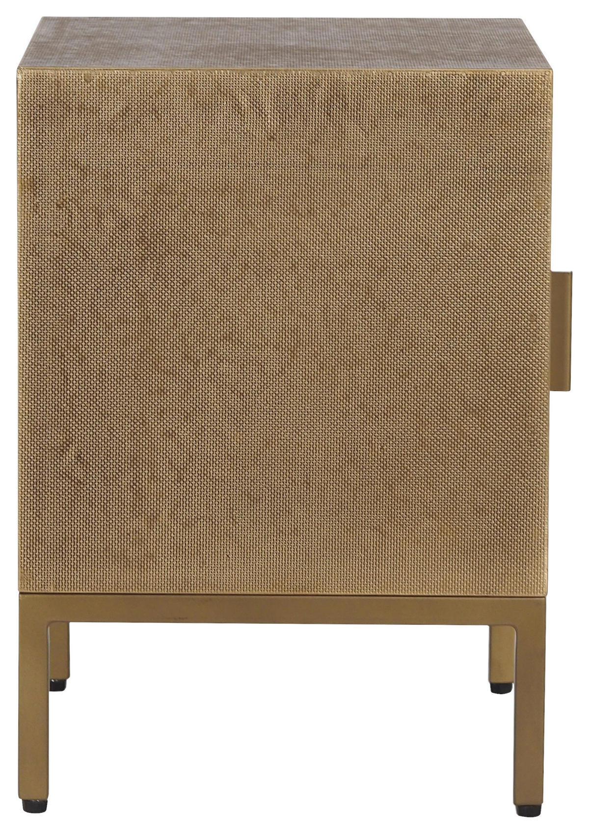 ÉJJELISZEKRÉNY aranyszínű, sárgarézszínű  - natúr színű/sárgarézszínű, Modern, faalapú anyag/fa (40/50/35cm) - MID.YOU