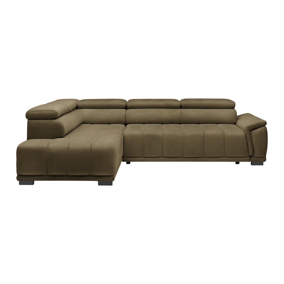 HÖRNSOFFA i chenille, vävt tyg taupe  - svart/taupe, Modern, textil/plast (106/283cm) - MID.YOU