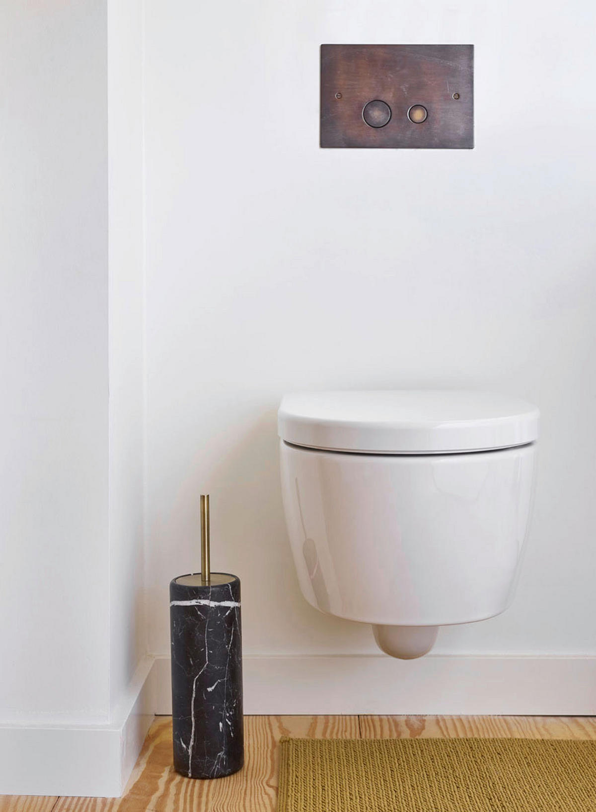 DRŽIAK NA WC KEFU   - čierna, Basics, kameň (9.5/38.5cm) - Aquanova