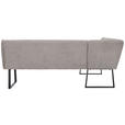 ECKBANK 159/237 cm Webstoff Schwarz, Hellgrau   - Hellgrau/Schwarz, Design, Textil/Metall (159/237cm) - Novel