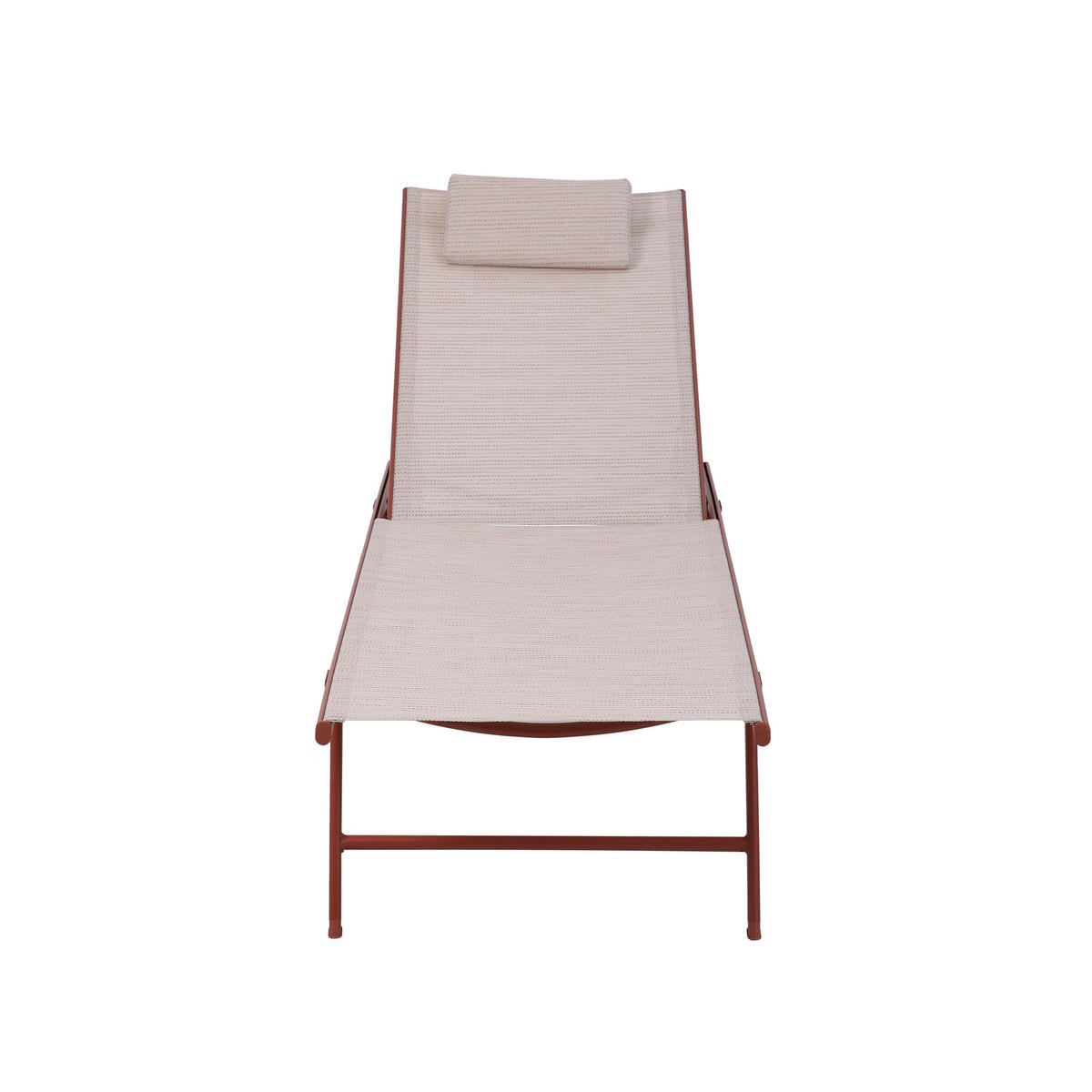 DREIBEINLIEGE 55/97/185 cm  - Terracotta, Basics, Textil/Metall (55/97/185cm)