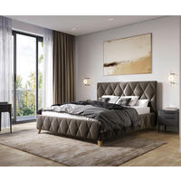 POLSTERBETT 180/200 cm  in Schlammfarben  - Schlammfarben, Modern, Holz/Holzwerkstoff (180/200cm) - MID.YOU