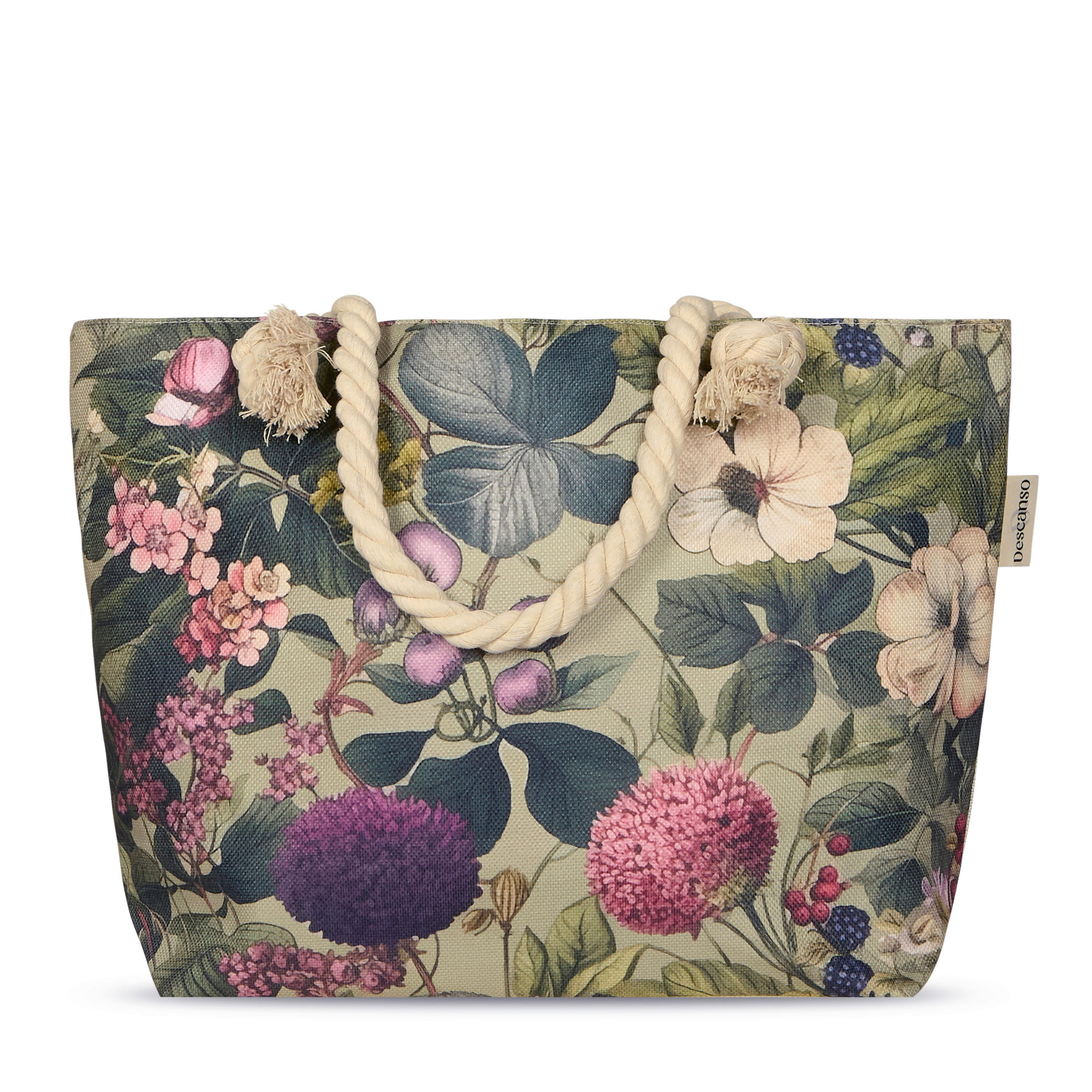 STRANDTASCHE - Violett/Aubergine, Basics, Textil (60/43cm)