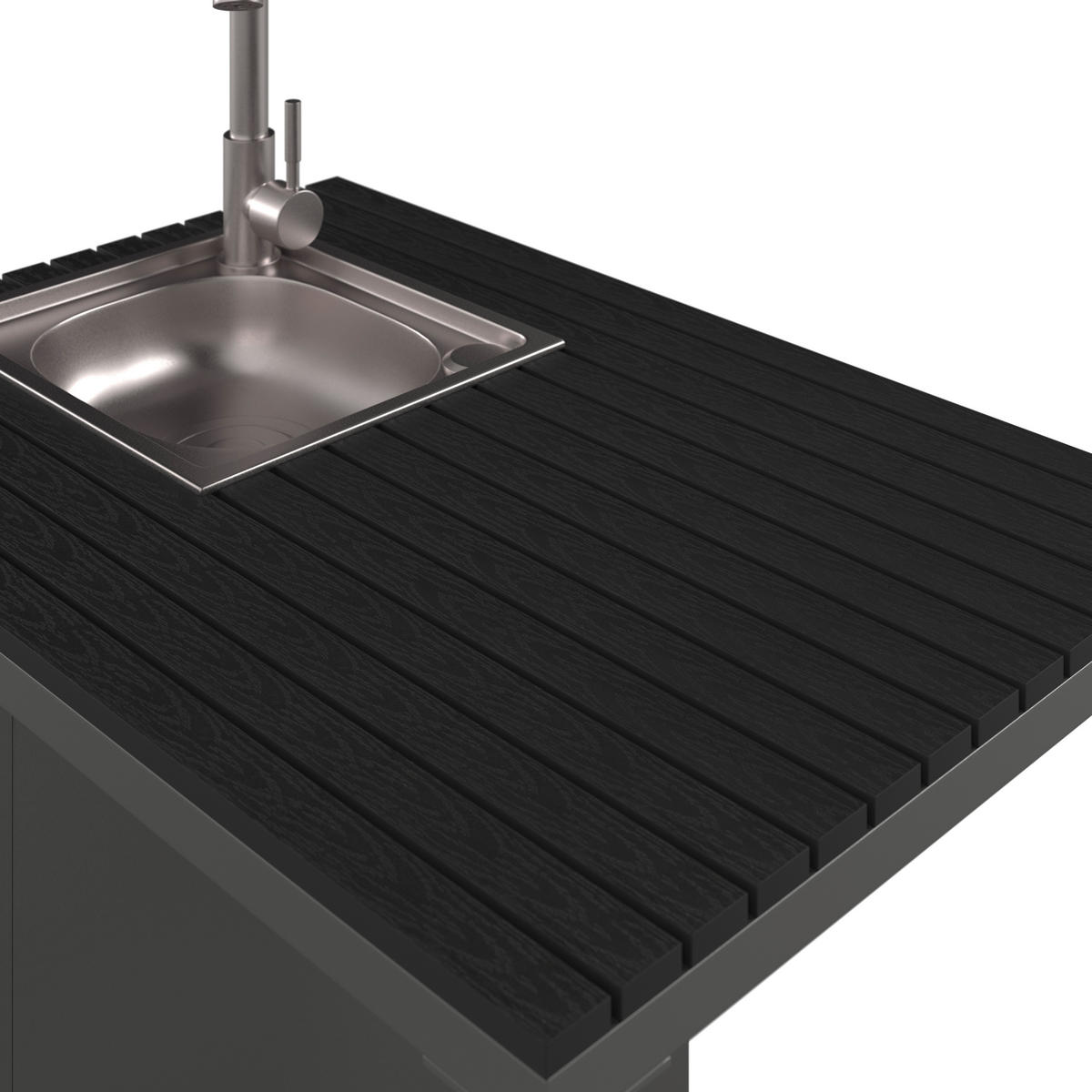 OUTDOORKÜCHE - Anthrazit, MODERN, Kunststoff/Metall (90/84/61,5cm) - Ambia Garden