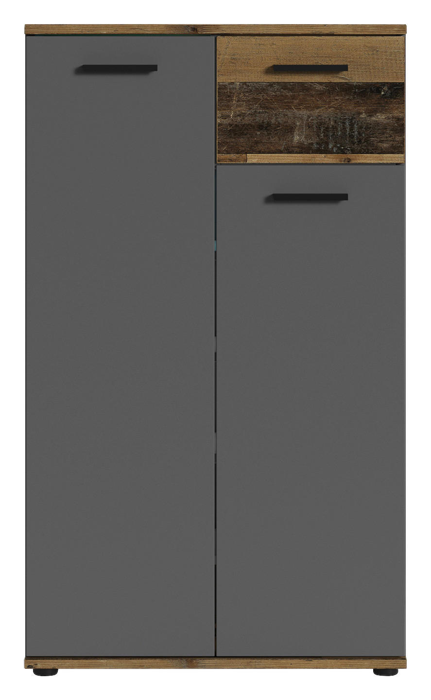 KOMMODE  in 60/102/30 cm  - Alteiche/Anthrazit, LIFESTYLE, Holzwerkstoff/Kunststoff (60/102/30cm) - MID.YOU
