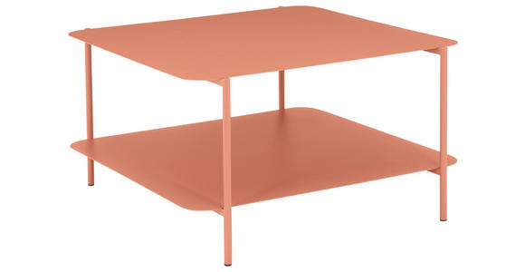 COUCHTISCH in Metall 73,4/70/40 cm  - Terracotta, Design, Metall (73,4/70/40cm) - Carryhome