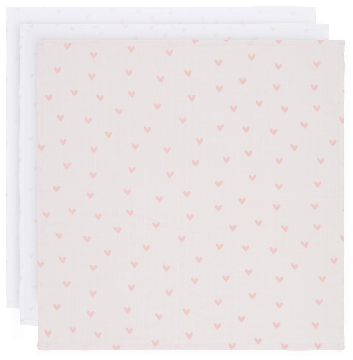 STOFFWINDEL   Ekologisk 3-teilig  - Rosa/Weiß, Basics, Textil (80/80cm) - Avelia