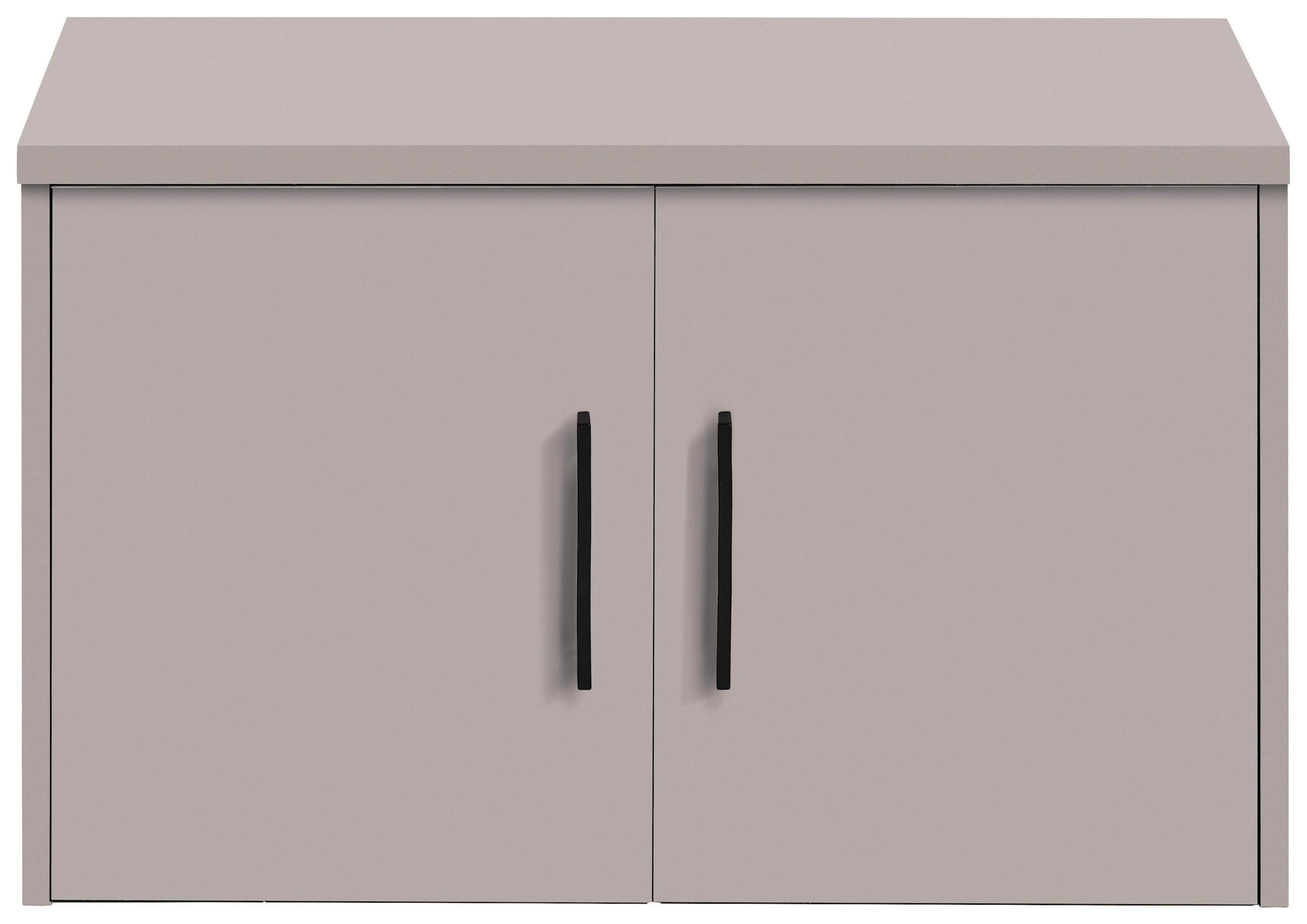 SZEKRÉNYRÁTÉT  - kasmírszínű/fekete, Basics, faalapú anyag/fém (72/43/36cm) - Xora