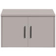 AUFSATZSCHRANK 72/43/36 cm   - Kaschmir/Schwarz, Basics, Holzwerkstoff/Metall (72/43/36cm) - Xora