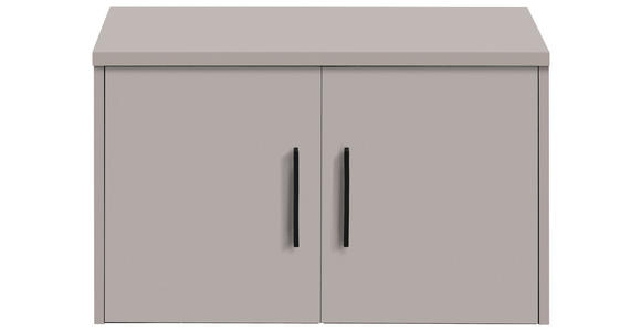 AUFSATZSCHRANK 72/43/36 cm   - Kaschmir/Schwarz, Basics, Holzwerkstoff/Metall (72/43/36cm) - Xora