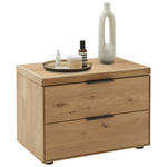 NACHTSCHRANK 65/47/44,2 cm Wildeiche massiv  - Wildeiche/Schwarz, Design, Holz/Metall (65/47/44,2cm) - Valnatura