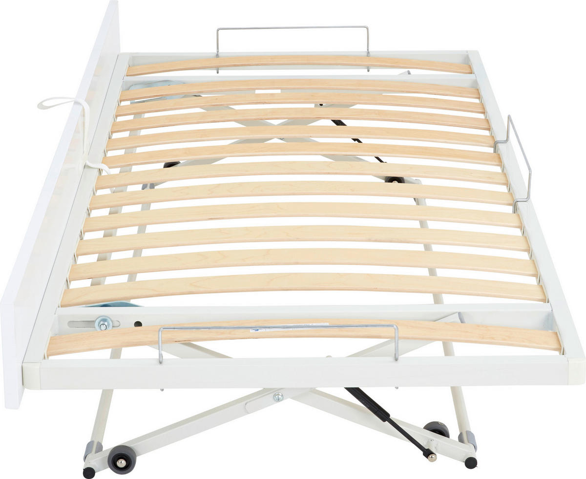 AUSZIEHBETT 90-180/190 cm Weiss  - Weiss/Buchefarben, Konventionell, Holz/Holzwerkstoff (90-180/190cm) - Paidi