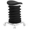 BÜROHOCKER Schwarz, Weiß  - Schwarz/Weiß, Design, Kunststoff/Textil (37,5/58-70/36cm) - Topstar