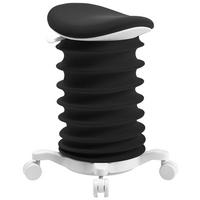 BÜROHOCKER Schwarz, Weiß  - Schwarz/Weiß, Design, Kunststoff/Textil (37,5/58-70/36cm) - Topstar