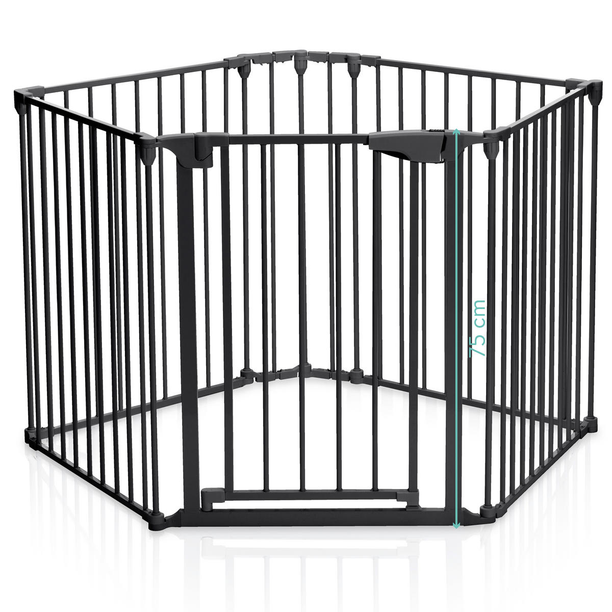KAMINSCHUTZGITTER - Schwarz, Basics, Metall (320/75cm) - Fillikid