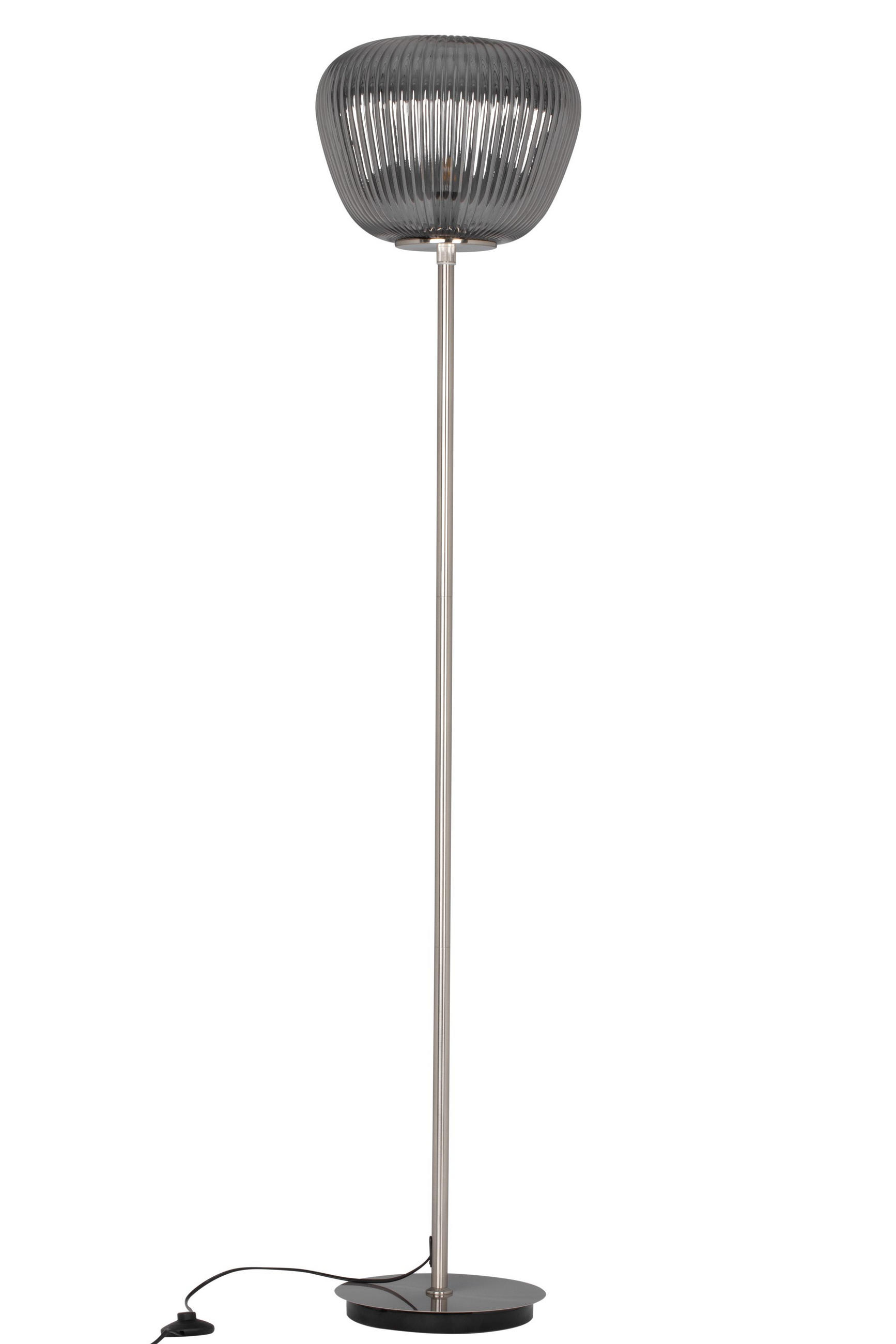 STOJACÍ LAMPA, 35/168 cm  - barvy chromu/barvy niklu, Lifestyle, kov/sklo (35/168cm) - Dieter Knoll