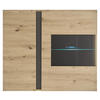 HÄNGEVITRINE in Grau, Eiche Artisan  - Eiche Artisan/Grau, Design, Glas/Holzwerkstoff (97/83/40cm) - MID.YOU