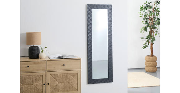 WANDSPIEGEL 50/150/1,6 cm    in rechteckig  - Silberfarben/Schwarz, LIFESTYLE, Glas/Holzwerkstoff (50/150/1,6cm) - Carryhome