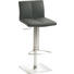 BARHOCKER in Metall, Leder Anthrazit, Edelstahlfarben - Edelstahlfarben/Anthrazit, Design, Leder/Metall (42/82-107/38cm) BARHOCKER in Metall, Leder Anthrazit, Edelstahlfarben - Edelstahlfarben/Anthrazit, Design, Leder/Metall (42/82-107/38cm)