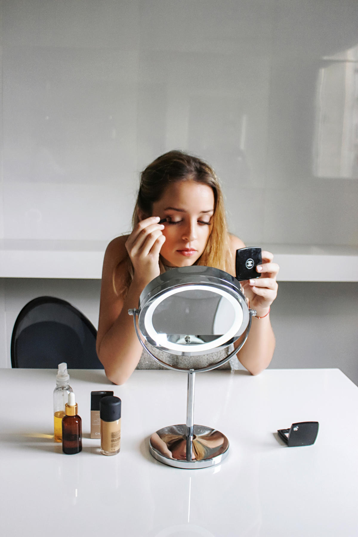 SCHMINKSPIEGEL 23.1/34/5 cm  - Chromfarben, Basics (23.1/34/5cm) - Beurer