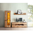 WOHNWAND  in  270/203/47 cm  - Anthrazit, KONVENTIONELL, Glas/Holz (270/203/47cm) - Linea Natura