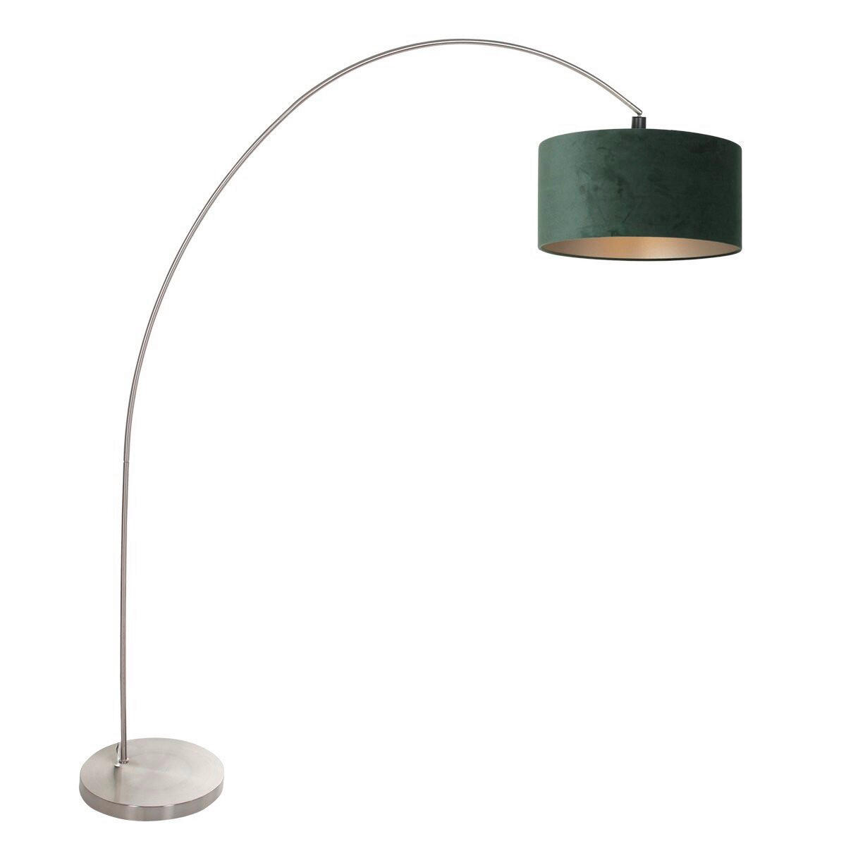 STEHLEUCHTE 40/185/172 cm  - Silberfarben/Grün, Trend, Glas/Metall (40/185/172cm)