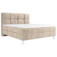 BOXBETT 180/200 cm  in Taupe  - Taupe/Chromfarben, Design, Holz/Holzwerkstoff (180/200cm) - Esposa