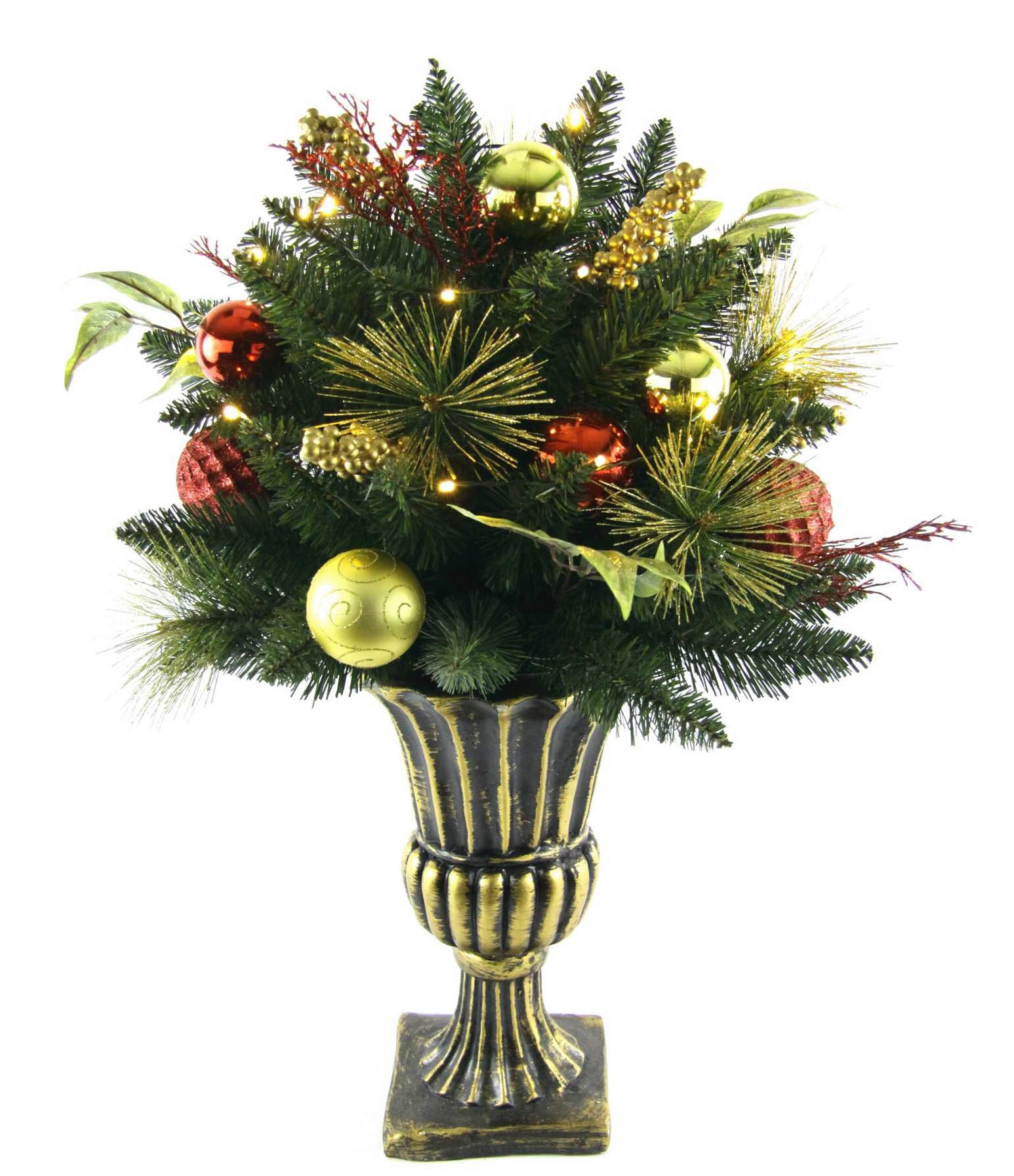 WEIHNACHTSBAUM  - Rot/Goldfarben, KONVENTIONELL, Kunststoff (50/75cm)