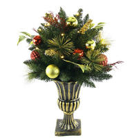 WEIHNACHTSBAUM  - Rot/Goldfarben, KONVENTIONELL, Kunststoff (50/75cm)