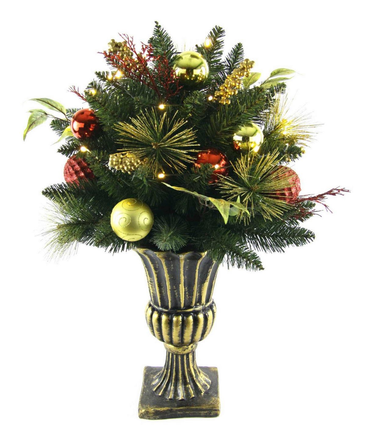 WEIHNACHTSBAUM  - Rot/Goldfarben, KONVENTIONELL, Kunststoff (50/75cm)