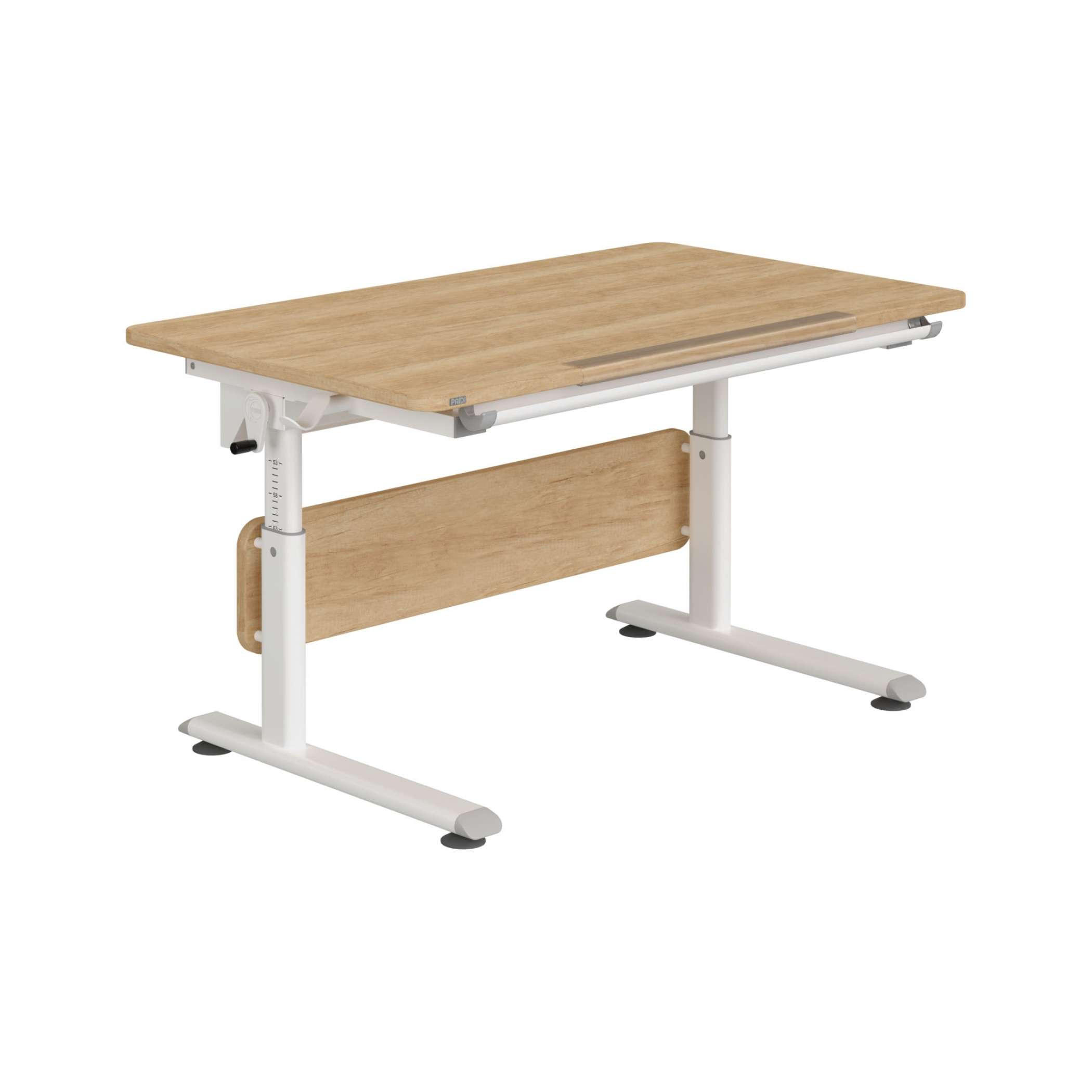 JUGENDSCHREIBTISCH 120/70/53-79 cm  - Eichefarben/Weiß, Basics, Holzwerkstoff/Kunststoff (120/70/53-79cm) - Paidi