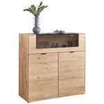 HIGHBOARD Wildeiche  121,9/121,5/45,2 cm  - Wildeiche, Natur, Glas/Holz (121,9/121,5/45,2cm) - Valnatura
