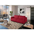 2,5-SITZER  in Flachgewebe Rot  - Rot/Schwarz, Design, Kunststoff/Textil (240/70/125cm) - Xora