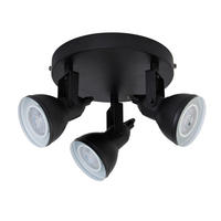 DECKENSTRAHLER Focus 30/17/30 cm  - Schwarz, Basics, Metall (30/17/30cm)