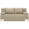 SCHLAFSOFA Webstoff Beige  - Beige/Naturfarben, Konventionell, Holz/Textil (195/90/90cm) - Cantus