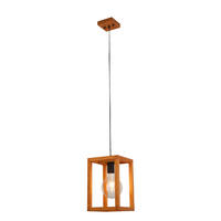 VISEČA SVETILKA  Square   20/20/30 cm        60 W E27 - Natur, umetna masa/les (20/20/30cm)