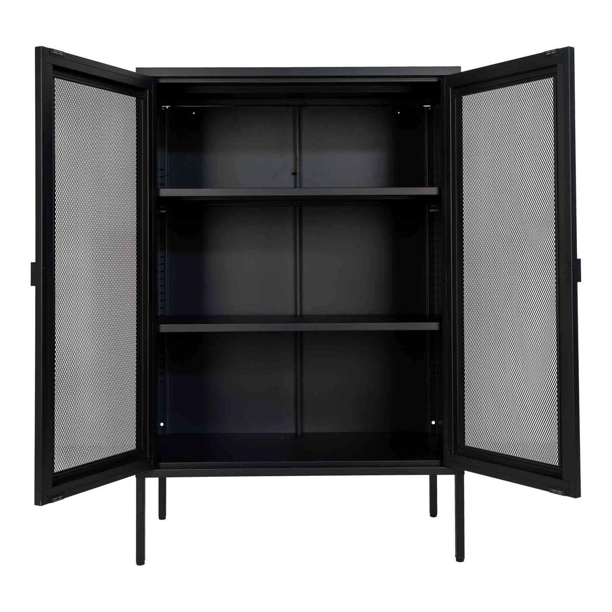 GARDEROBENSCHRANK Melbourne  in 80/120/40 cm  - Schwarz, Design, Metall (80/120/40cm) - MID.YOU