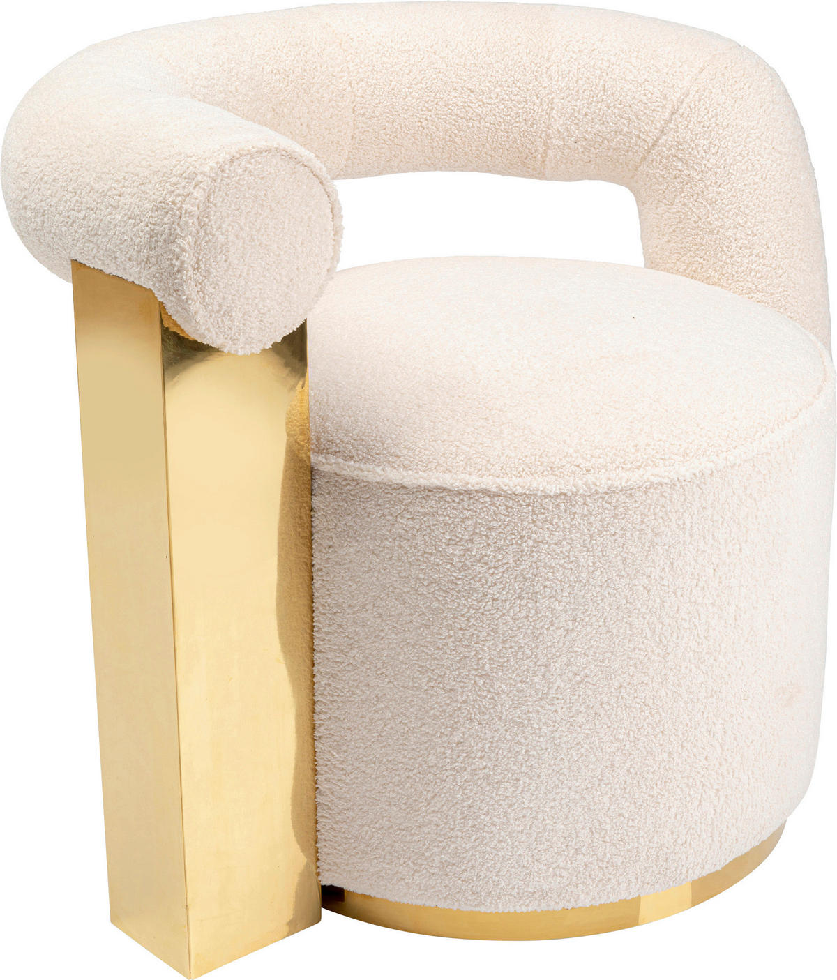 COCKTAILSESSEL - Goldfarben/Weiß, LIFESTYLE, Holzwerkstoff/Textil (83/65,5/69cm) - Kare-Design