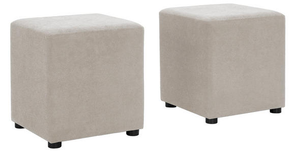 ECKSOFA  in Webstoff Beige  - Beige/Schwarz, KONVENTIONELL, Holz/Textil (244/283cm) - Carryhome