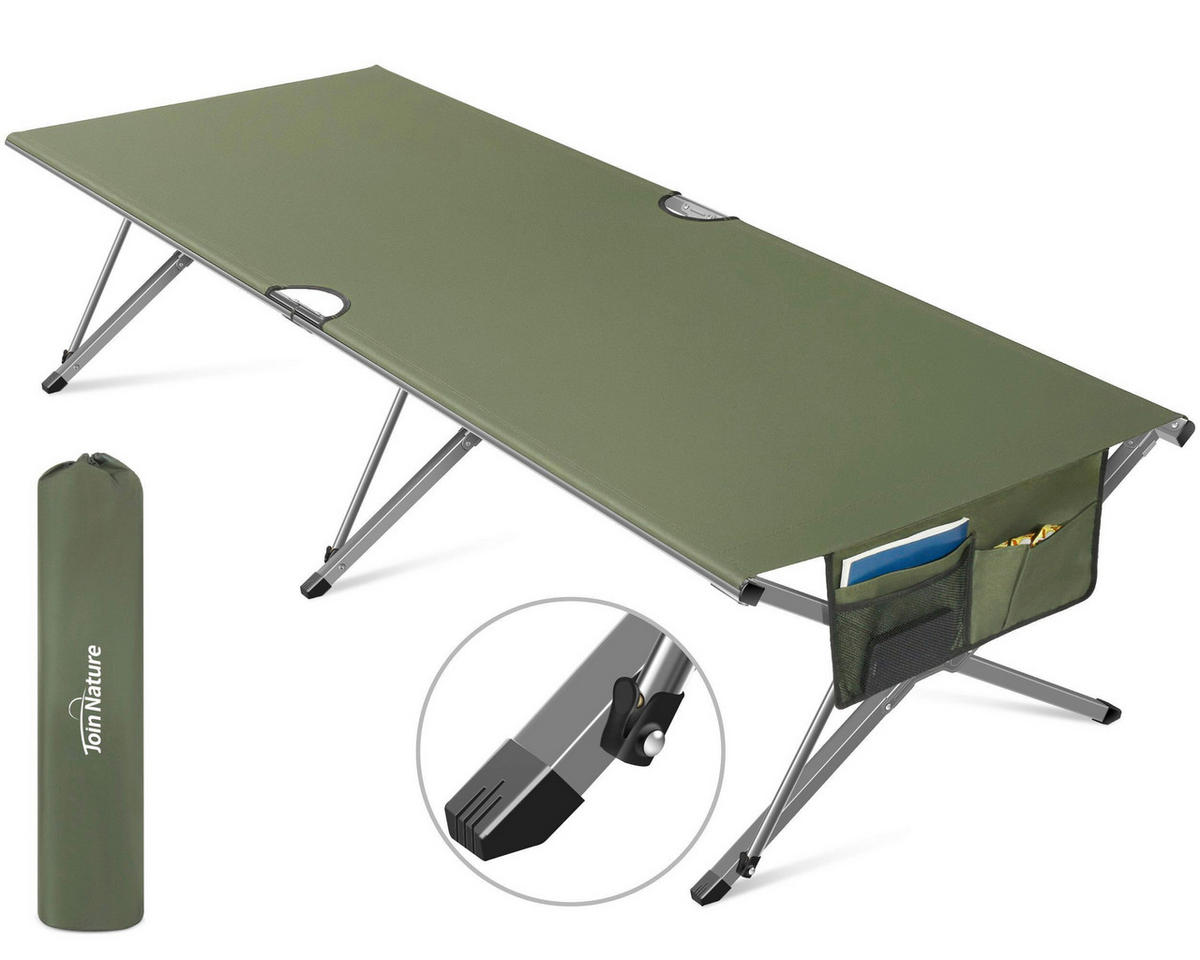 CAMPINGBETT 210/80/80 cm  - Grün, Basics, Textil/Metall (210/80/80cm) - Modante