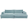 MEGASOFA Cord Hellblau  - Schwarz/Hellblau, Design, Kunststoff/Textil (290/86/170cm) - Pure Home Lifestyle