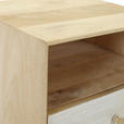 NACHTSCHRANK 45/65/40 cm Mangoholz massiv  - Naturfarben/Weiß, Design, Holz (45/65/40cm) - Landscape