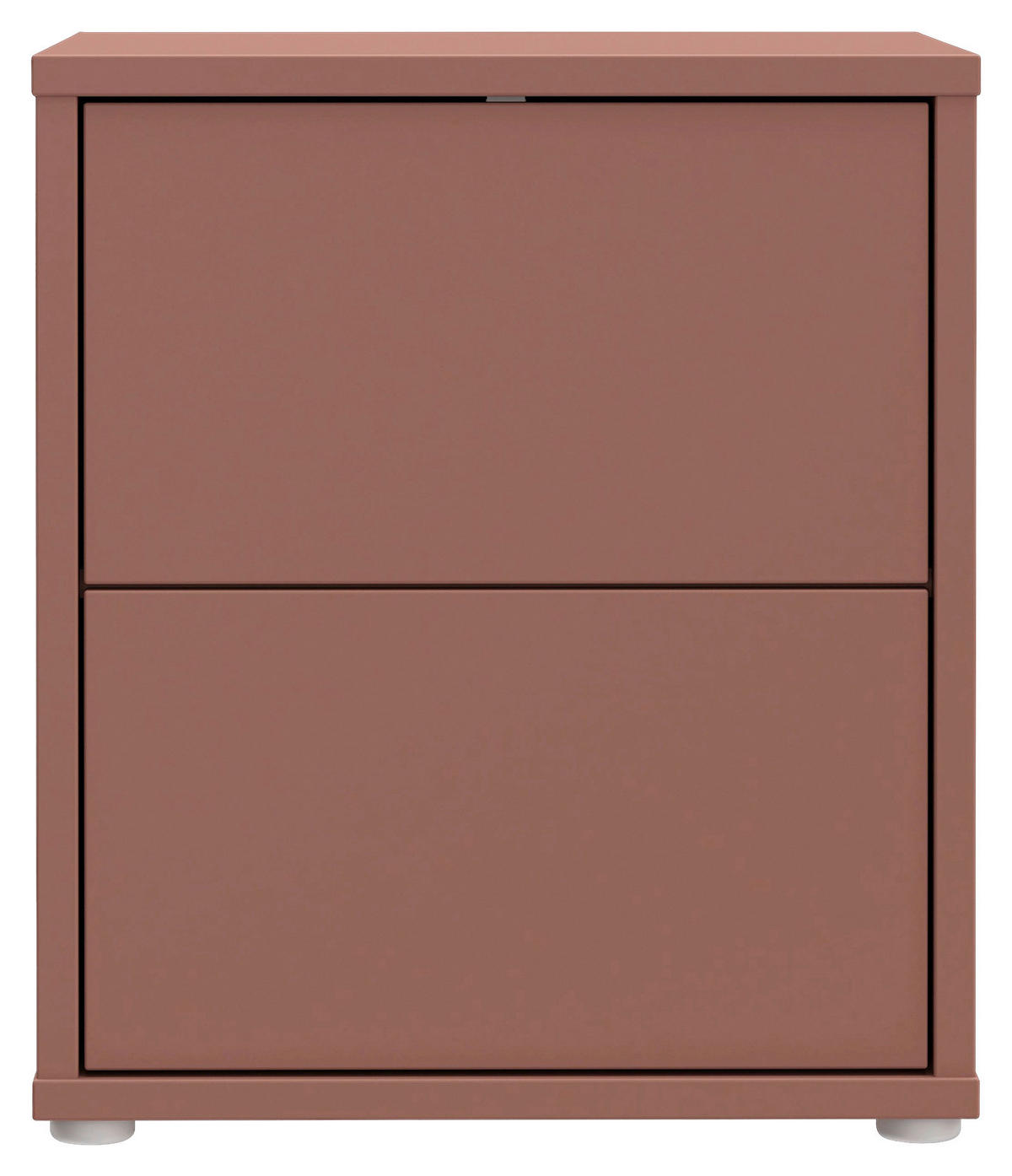 NACHTSCHRANK 50/58/42 cm  - Silberfarben/Terracotta, Trend, Holzwerkstoff/Kunststoff (50/58/42cm) - Carryhome