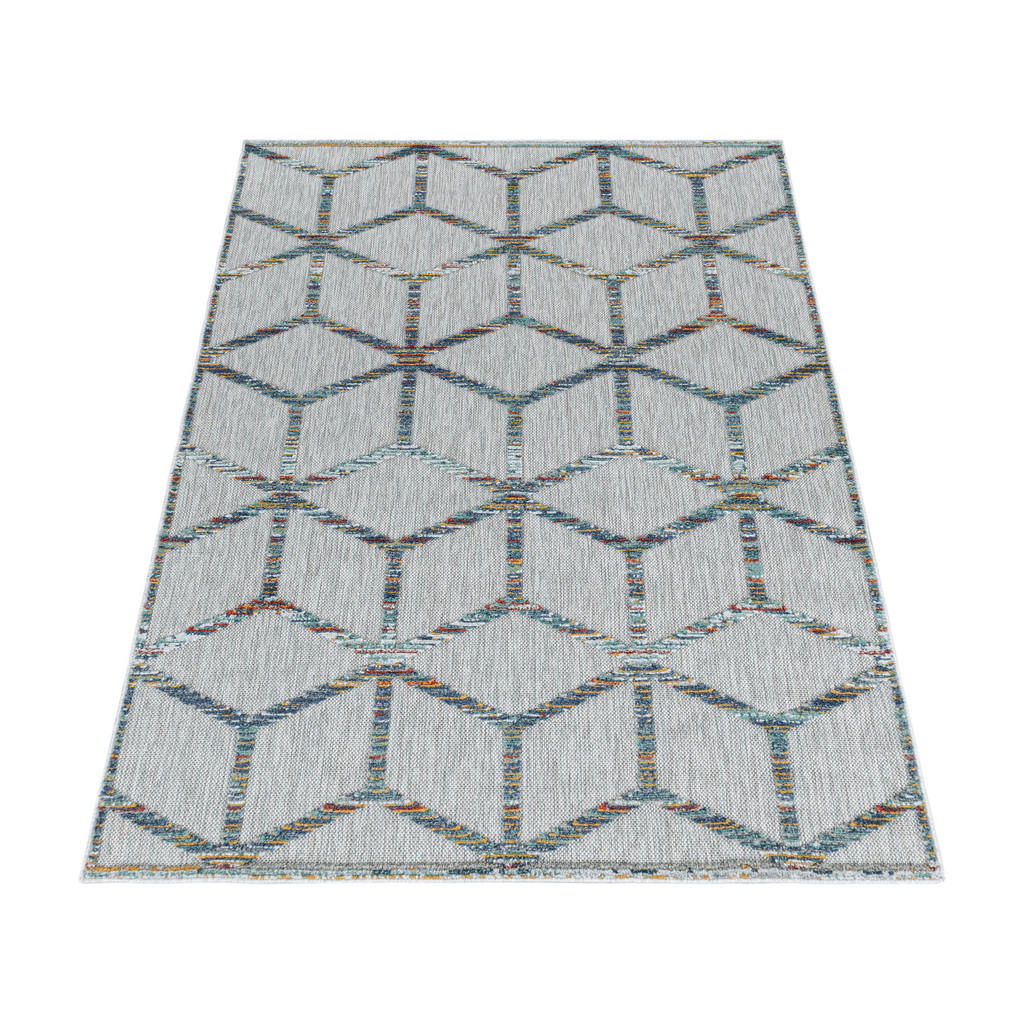 Thumbnail - Novel Flachwebeteppich Bahama, Mehrfarbig, Textil, Graphik, rechteckig, 240x340 cm, Oeko-Tex® Standard 100, für Fußboden...