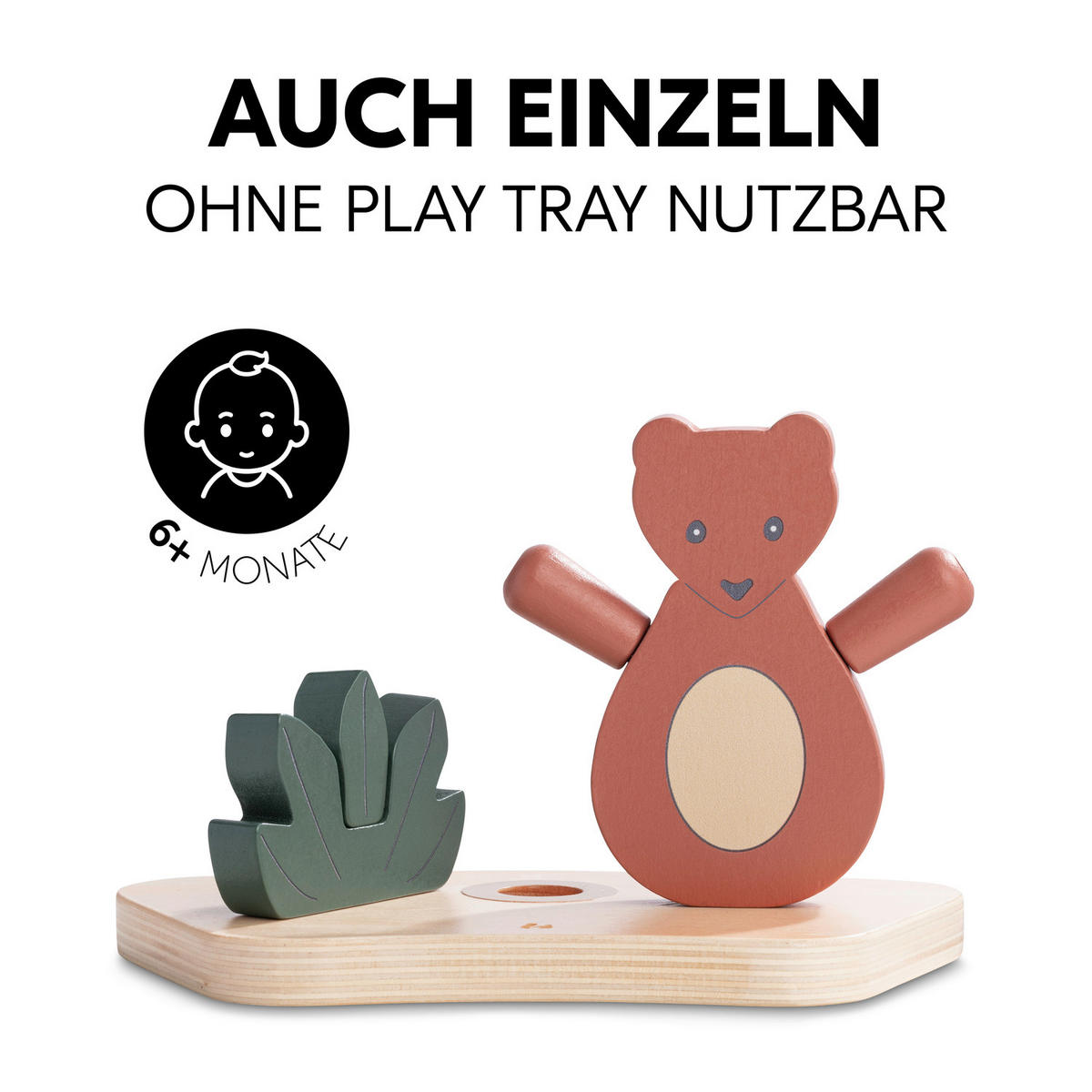MOTORIKSPIEL - Buchefarben/Terracotta, Basics, Holz (11/13/20cm) - Hauck