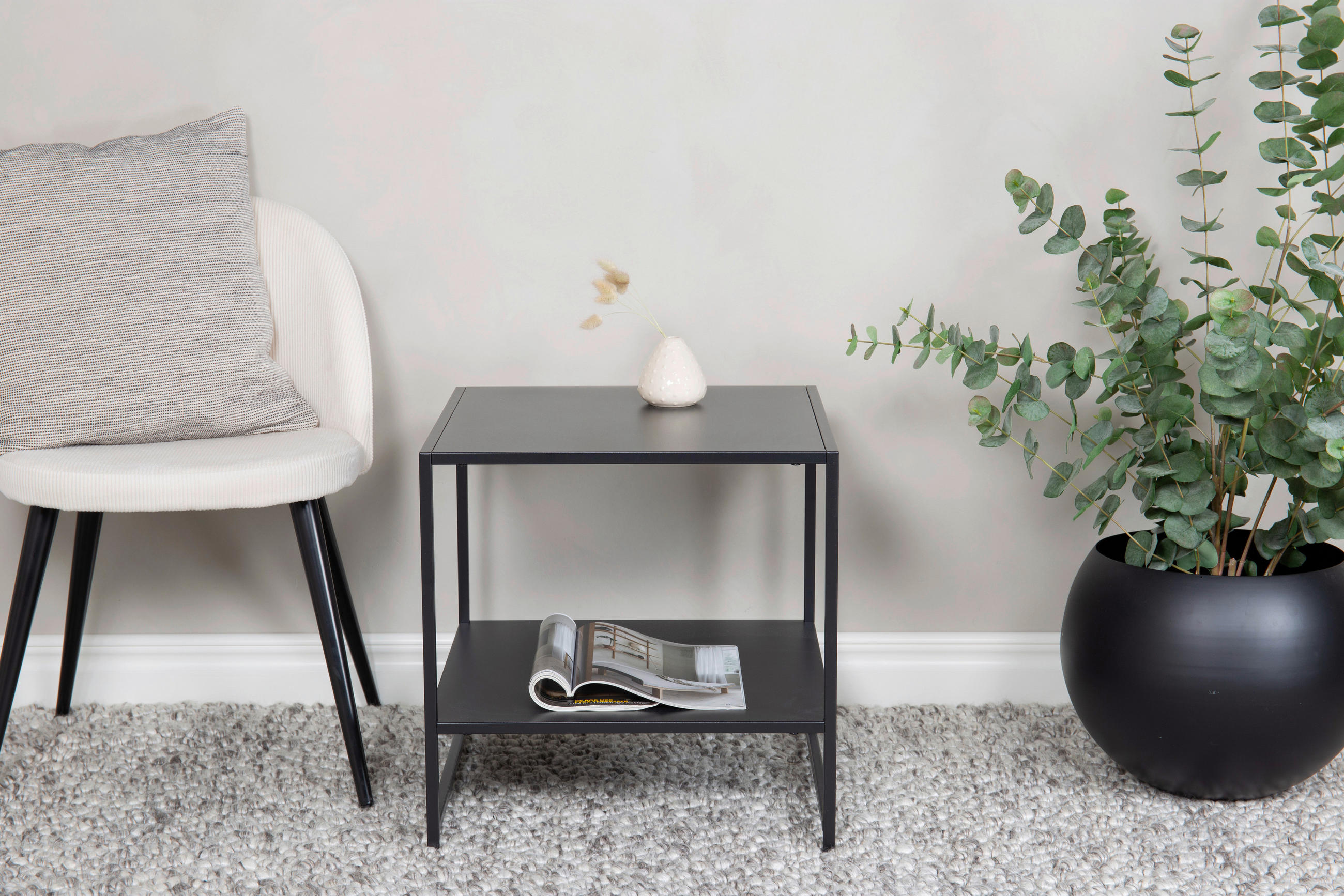 BEISTELLTISCH 50/50/50 cm Schwarz rechteckig  - Schwarz, Design, Metall (50/50/50cm) - Livetastic